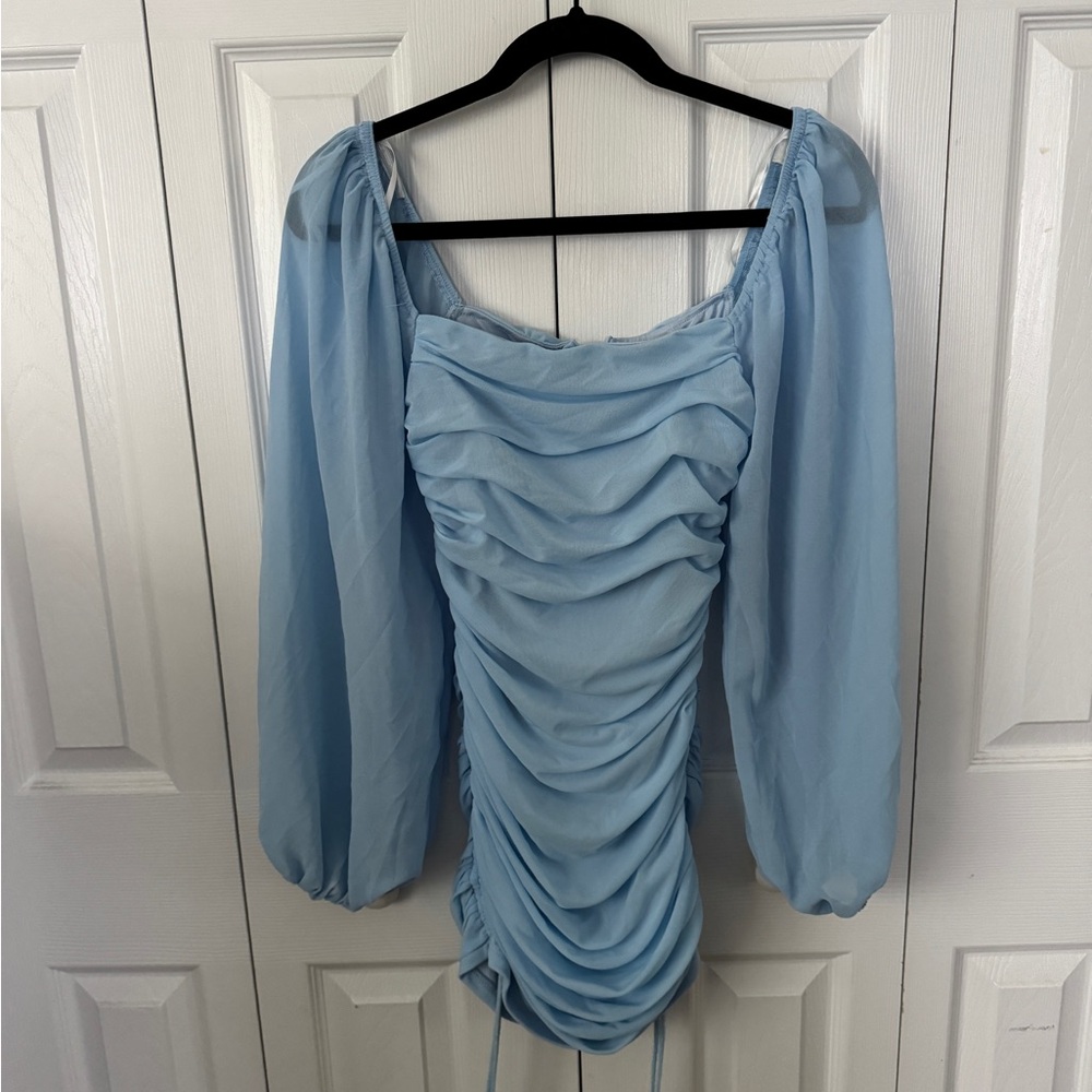 Hello Molly Blue Ruched Women's Dress